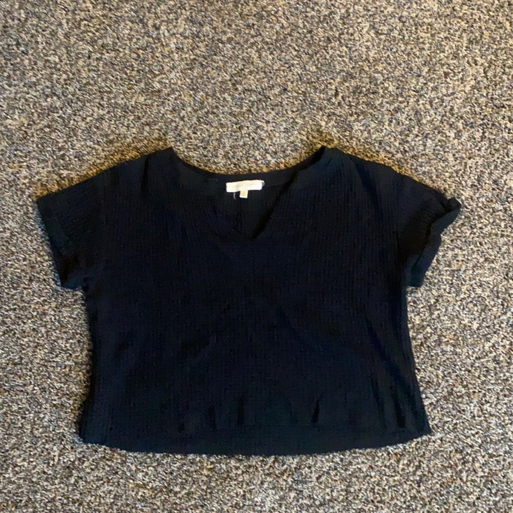Gilded Intent Black Crop Top
